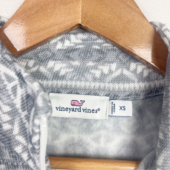 Vineyard Vines Women northern isle gray fleece jacket - Picture 2 of 7